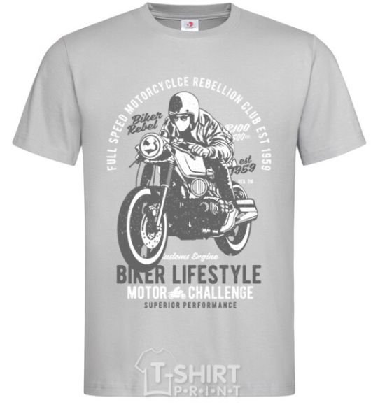 Men's T-Shirt Biker Lifestyle grey фото