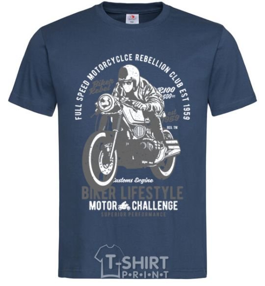 Men's T-Shirt Biker Lifestyle navy-blue фото