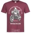 Men's T-Shirt Biker Lifestyle burgundy фото