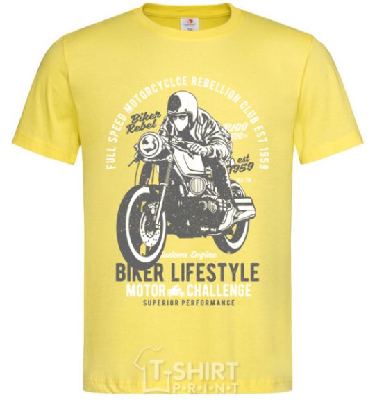 Мужская футболка Biker Lifestyle Лимонный фото