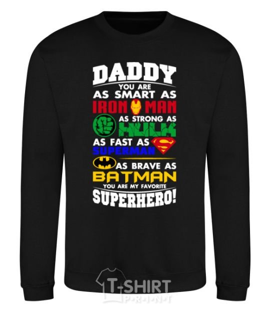 Sweatshirt Daddy superhero black фото