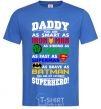 Men's T-Shirt Daddy superhero royal-blue фото