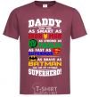 Men's T-Shirt Daddy superhero burgundy фото