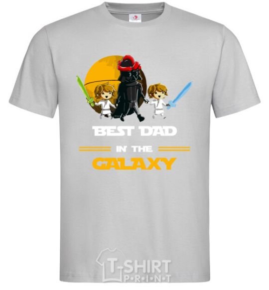 Men's T-Shirt Best dad in galaxy grey фото