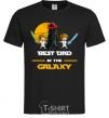 Men's T-Shirt Best dad in galaxy black фото