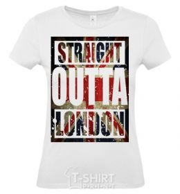 Женская футболка Straight outta London Белый фото
