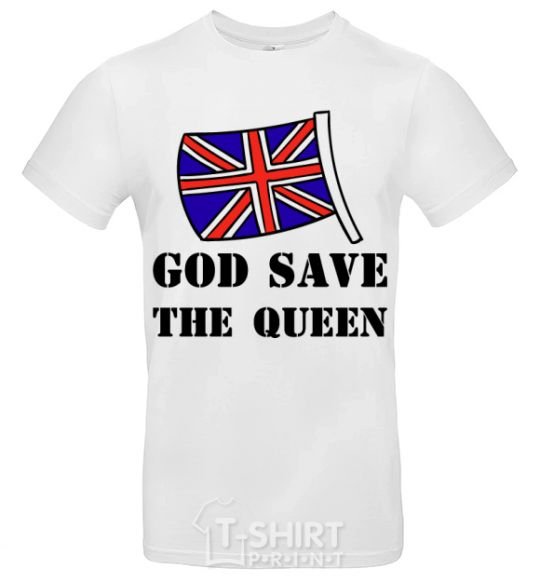 Men's T-Shirt God save the queen White фото