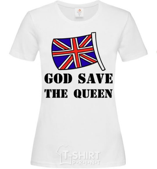 Women's T-shirt God save the queen White фото