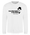 Sweatshirt A day without laughter ia day wasted White фото