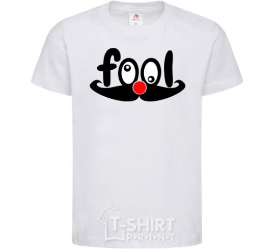 Kids T-shirt Fool White фото