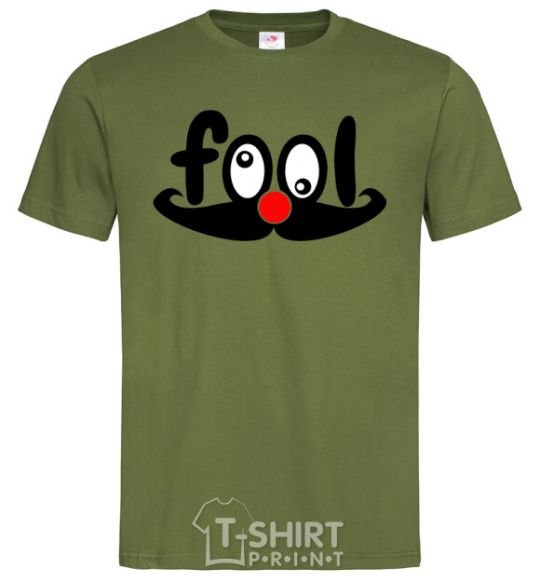 Мужская футболка Fool Оливковый фото