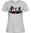 Women's T-shirt Fool grey фото