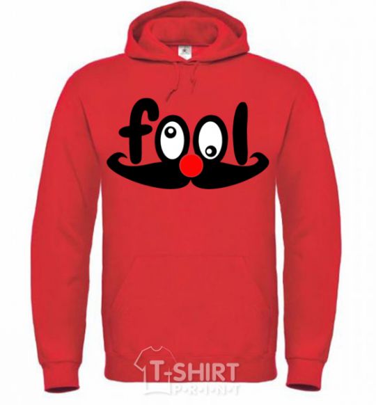 Men`s hoodie Fool bright-red фото