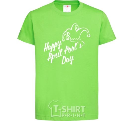 Детская футболка Happy April fool's day Лаймовый фото