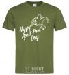 Мужская футболка Happy April fool's day Оливковый фото