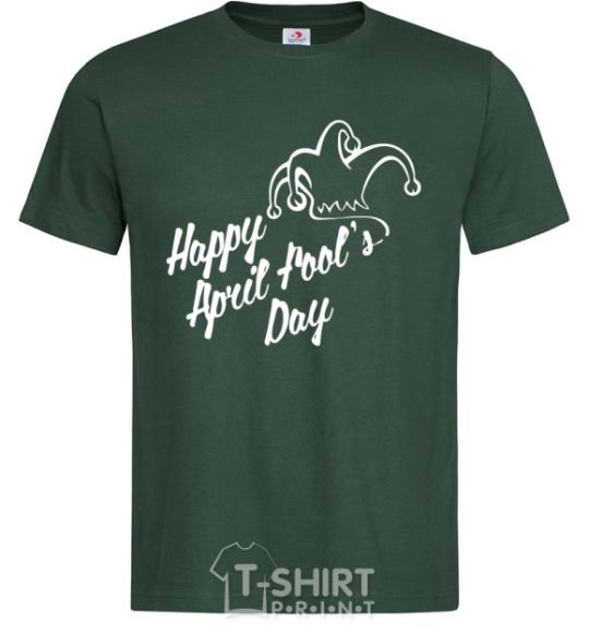 Мужская футболка Happy April fool's day Темно-зеленый фото