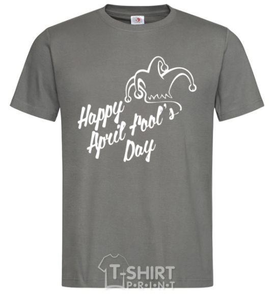Men's T-Shirt Happy April fool's day dark-grey фото