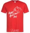 Men's T-Shirt Happy April fool's day red фото