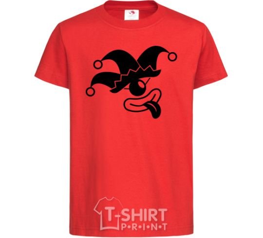 Kids T-shirt Cyclops the jester red фото