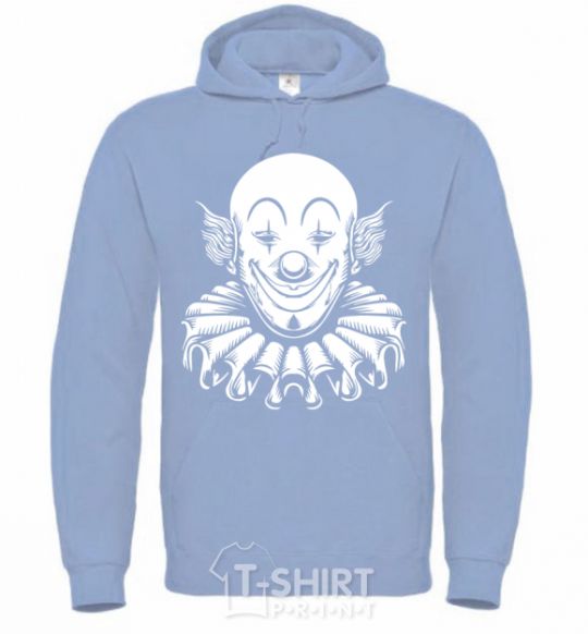 Men`s hoodie Clown sky-blue фото