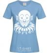 Women's T-shirt Clown sky-blue фото