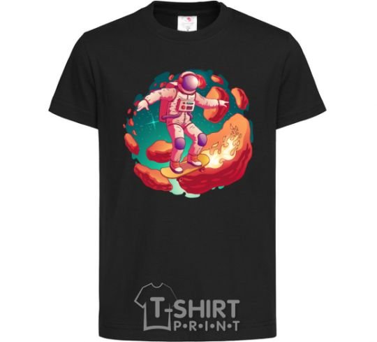 Kids T-shirt Astronaut skater black фото