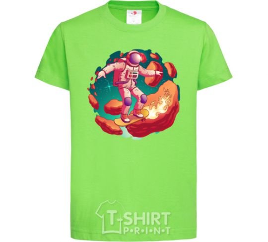 Kids T-shirt Astronaut skater orchid-green фото