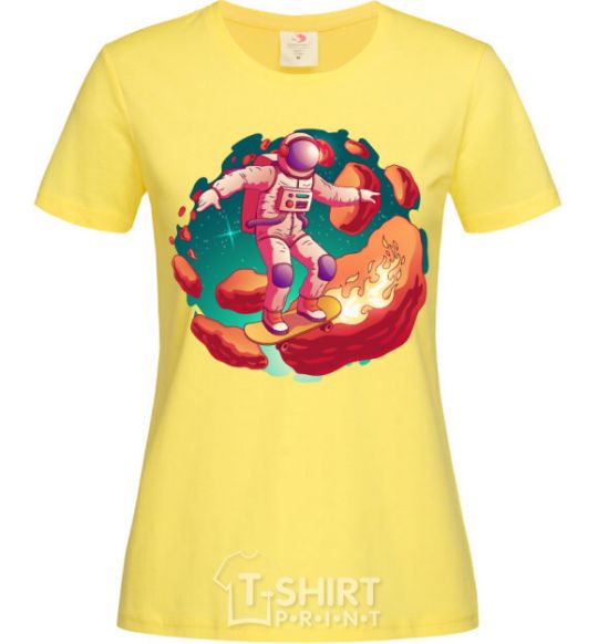 Women's T-shirt Astronaut skater cornsilk фото
