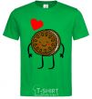 Мужская футболка Печенька темная Зеленый фото