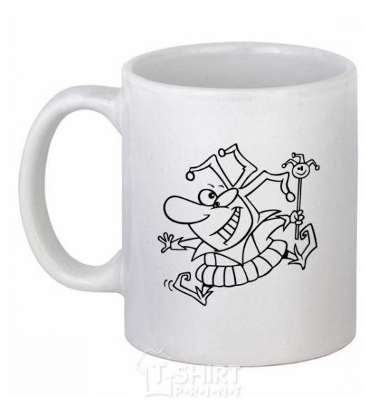 Ceramic mug Jester White фото