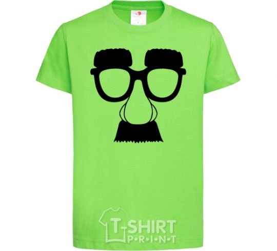 Kids T-shirt Mustache glasses orchid-green фото