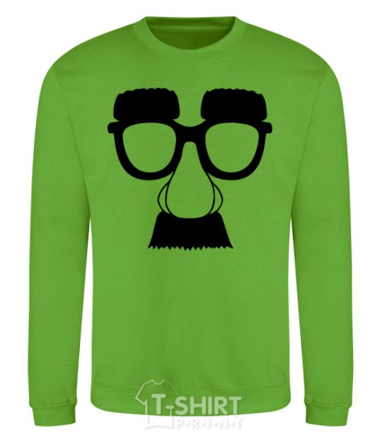 Sweatshirt Mustache glasses orchid-green фото
