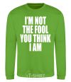 Sweatshirt I'm not the fool orchid-green фото