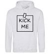 Men`s hoodie Kick me note sport-grey фото