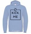 Men`s hoodie Kick me note sky-blue фото