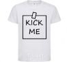 Kids T-shirt Kick me note White фото