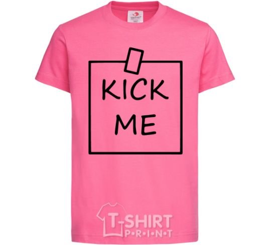 Kids T-shirt Kick me note heliconia фото
