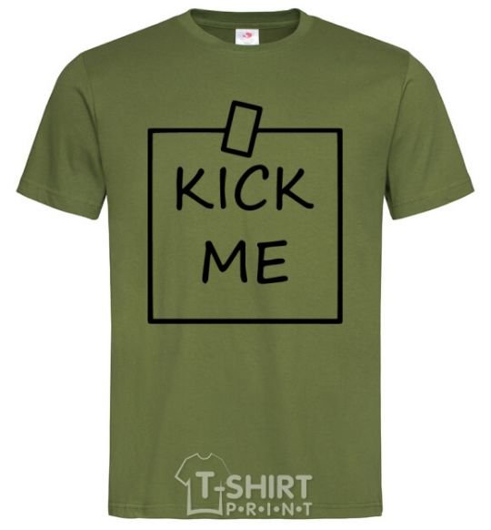 Men's T-Shirt Kick me note millennial-khaki фото