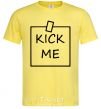Мужская футболка Kick me note Лимонный фото