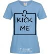 Женская футболка Kick me note Голубой фото