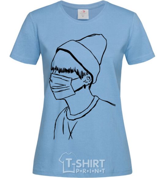 Women's T-shirt Шуга sky-blue фото