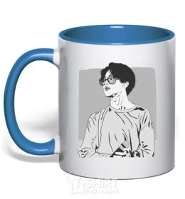 Mug with a colored handle