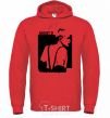 Men`s hoodie August D bright-red фото