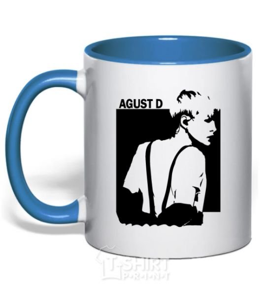 Mug with a colored handle August D royal-blue фото