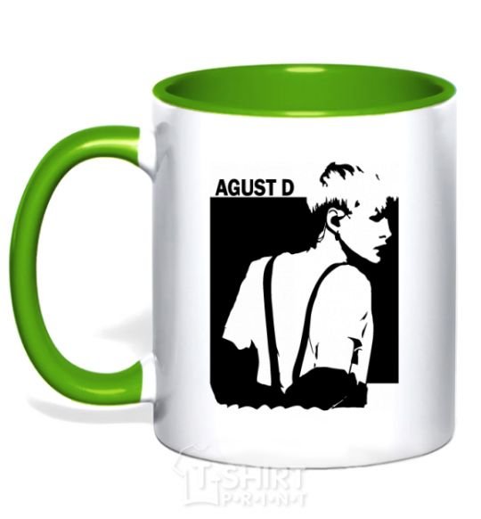 Mug with a colored handle August D kelly-green фото