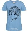 Women's T-shirt Mister Jeon sky-blue фото