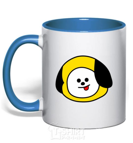 Mug with a colored handle Chimmy royal-blue фото