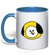 Mug with a colored handle Chimmy royal-blue фото