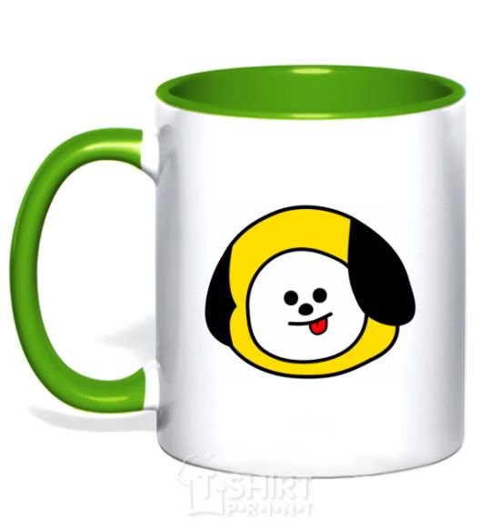 Mug with a colored handle Chimmy kelly-green фото