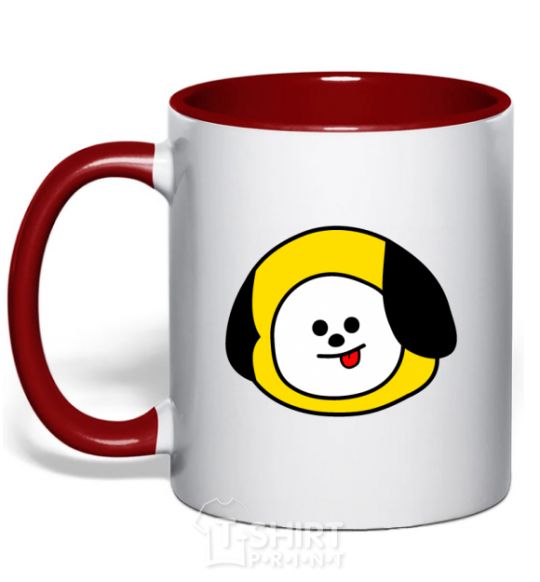 Mug with a colored handle Chimmy red фото